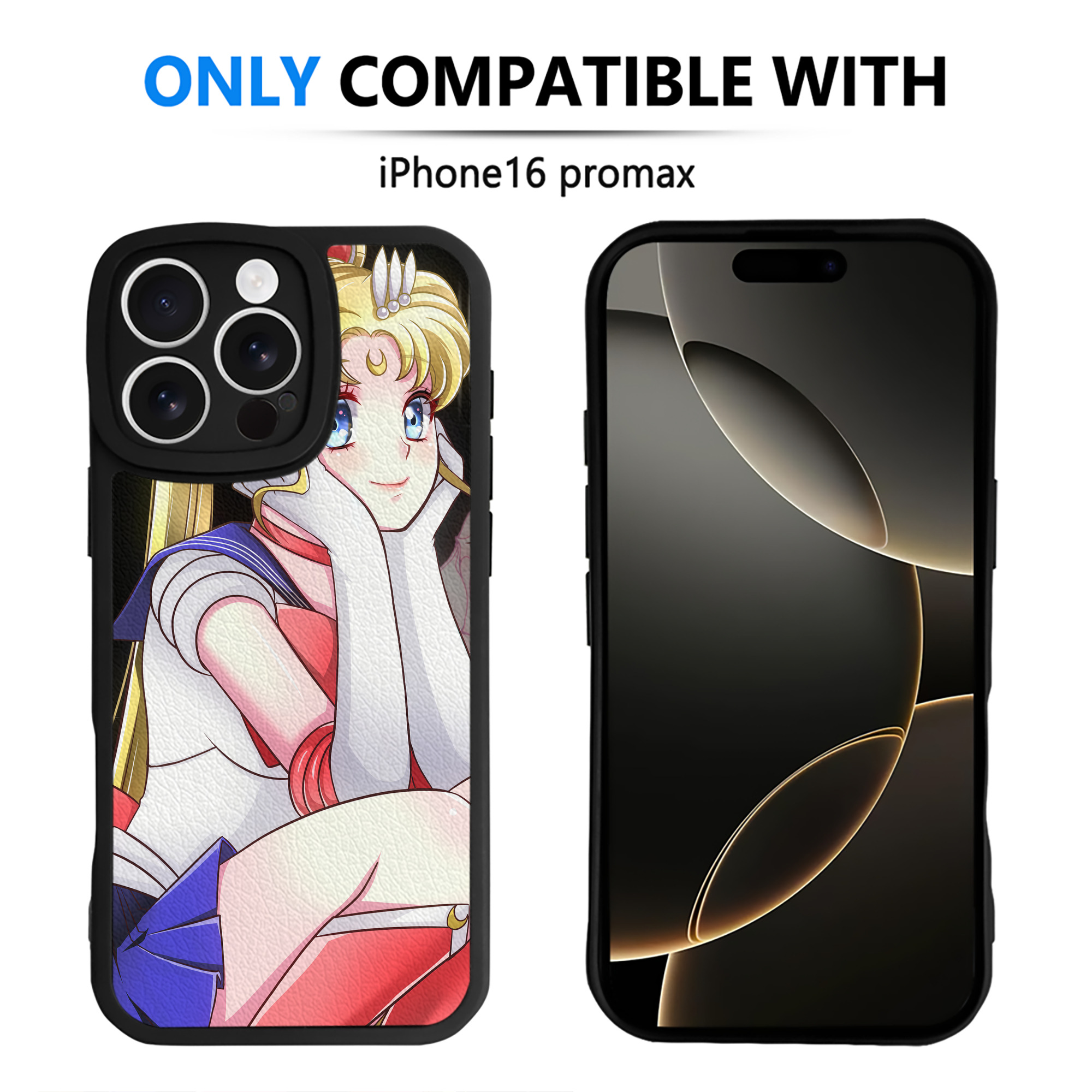 （画像用） 美少女戦士セーラームーン Sailor Moon 【iPhone 16シリーズ対応】シリコンスマホケース（レザー調） 材質：シリコン